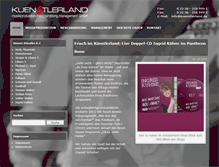 Tablet Screenshot of kuenstlerland.de